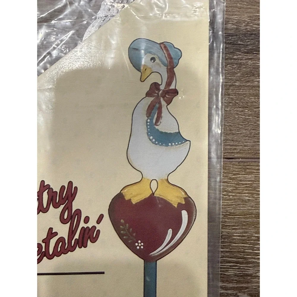 Vintage Country Metalin' Tin Spoon Craft Kits Goose & Mother Goose Set NOS
